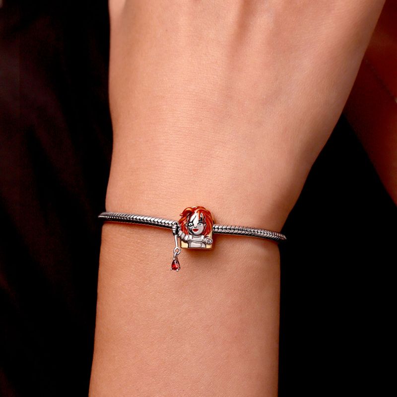 Chucky with Bloody Knife Charm