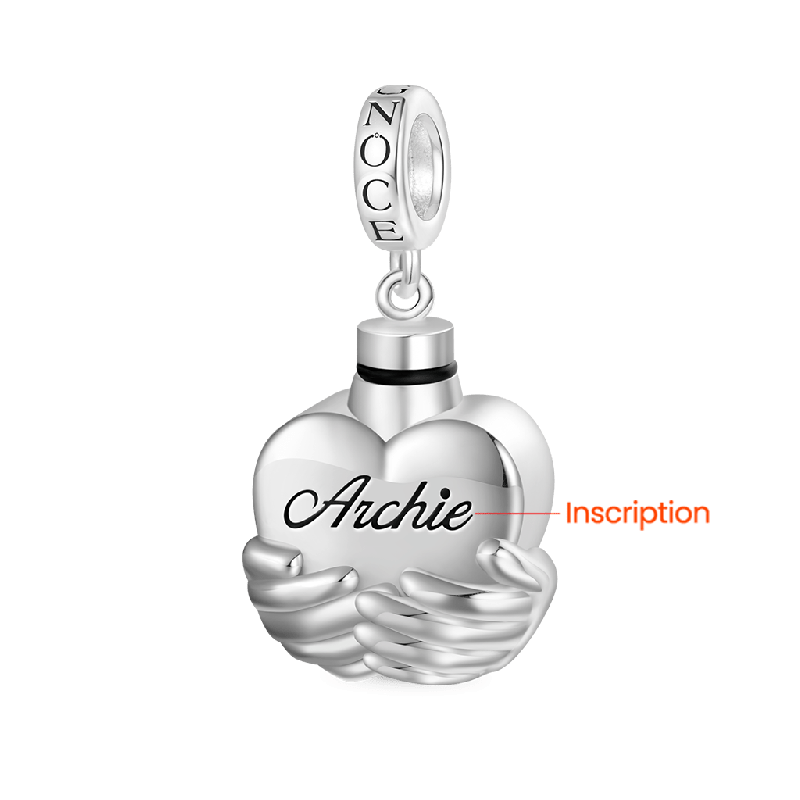 Engravable Heart Urn Ashes Pendant