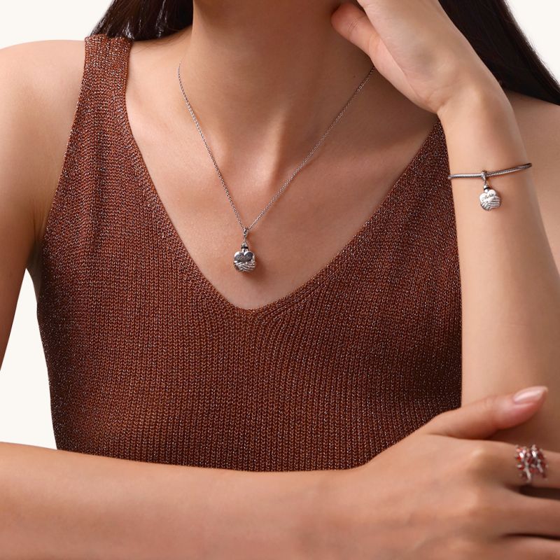 Engravable Heart Urn Ashes Pendant