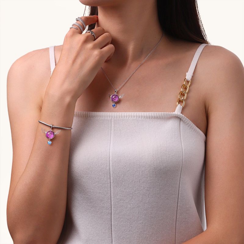 Preserved Flower Wings Pendant