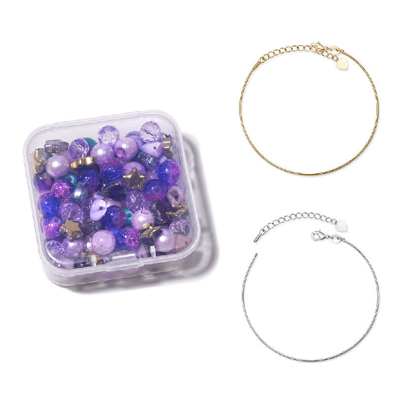 Purple DIY Beaded Bracelet