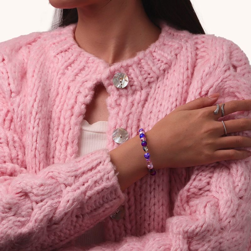 Purple DIY Beaded Bracelet