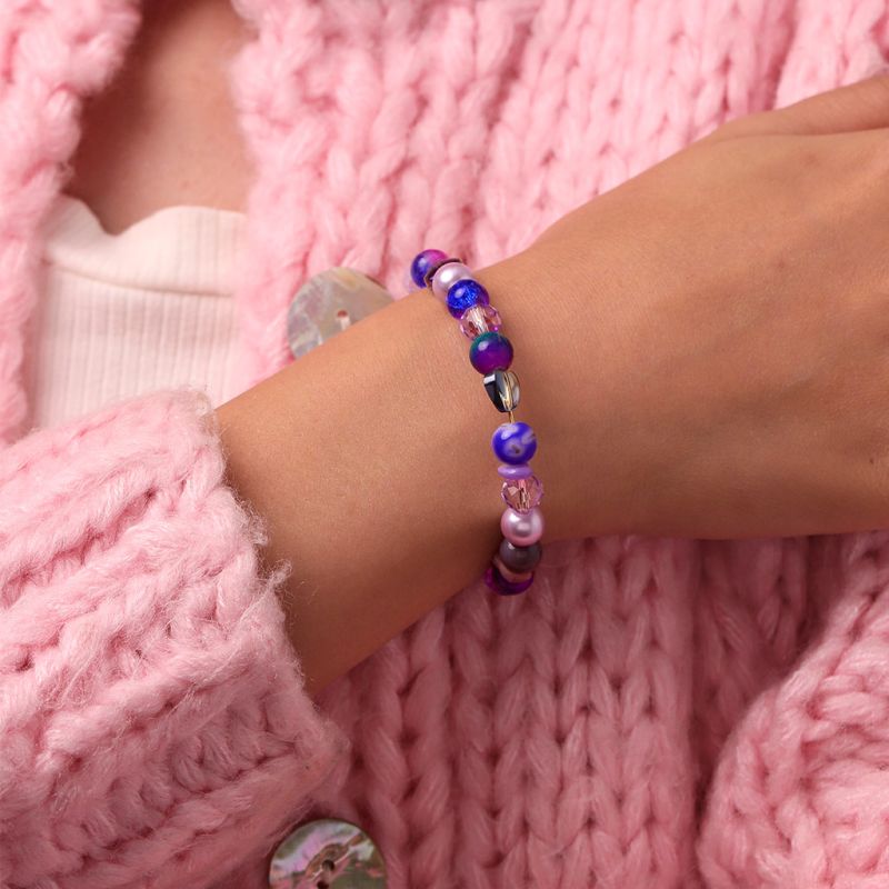 Purple DIY Beaded Bracelet
