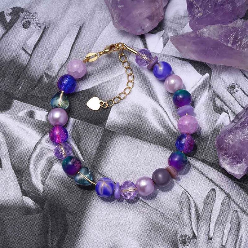 Purple DIY Beaded Bracelet