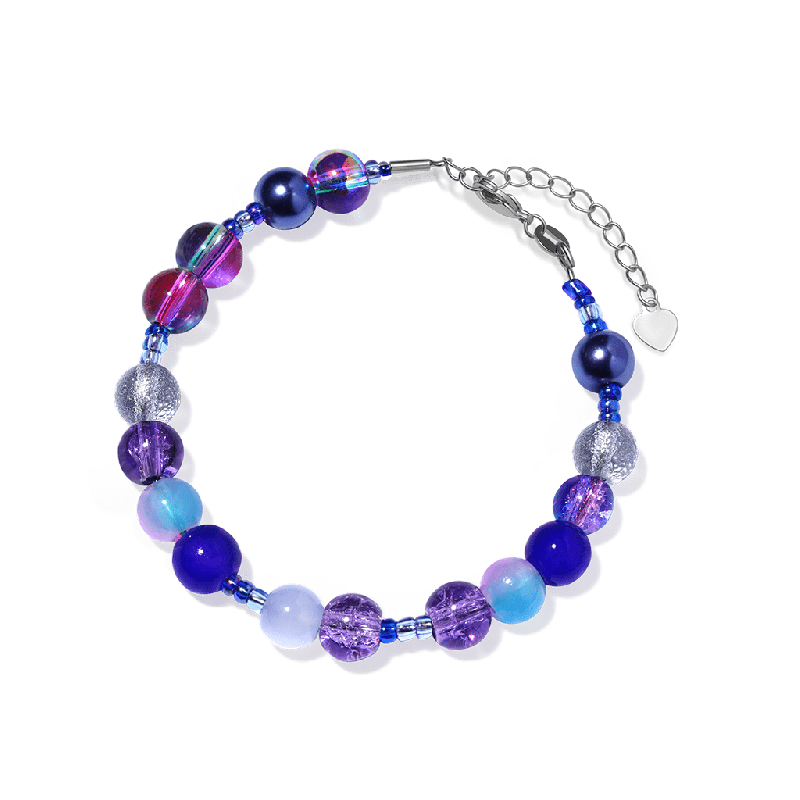Blue Galaxy Beaded Bracelet