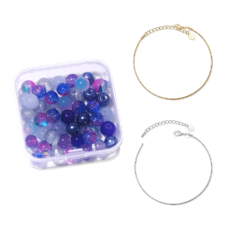 Blue Galaxy Beaded Bracelet