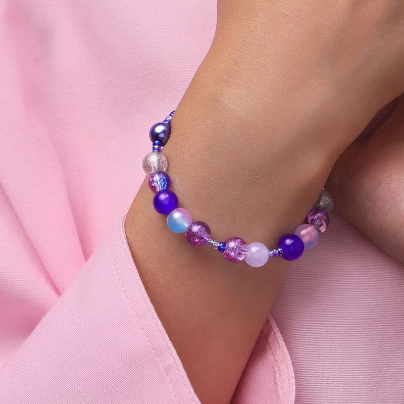 Blue Galaxy Beaded Bracelet