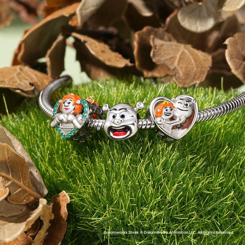 Shrek & Fiona Heart Charm