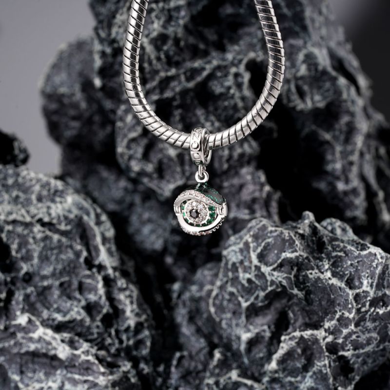 Halloween Rotatable Devil Eye Pendant