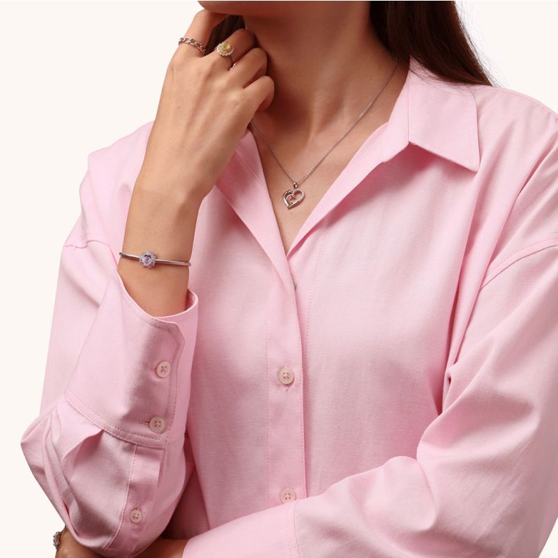 Infinite Love Round Birthstone Charm