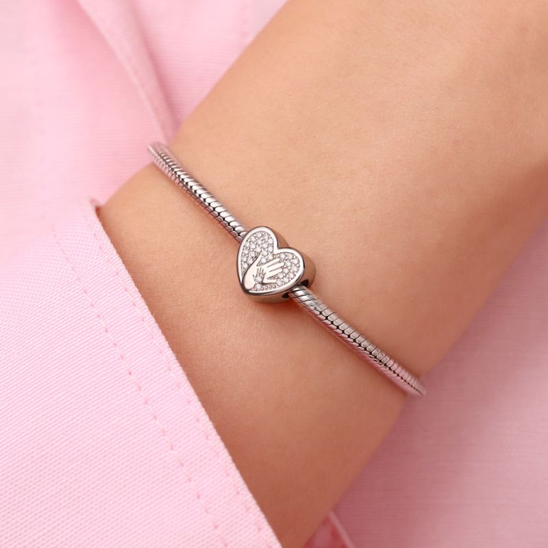 Mothers Palms Heart Charm