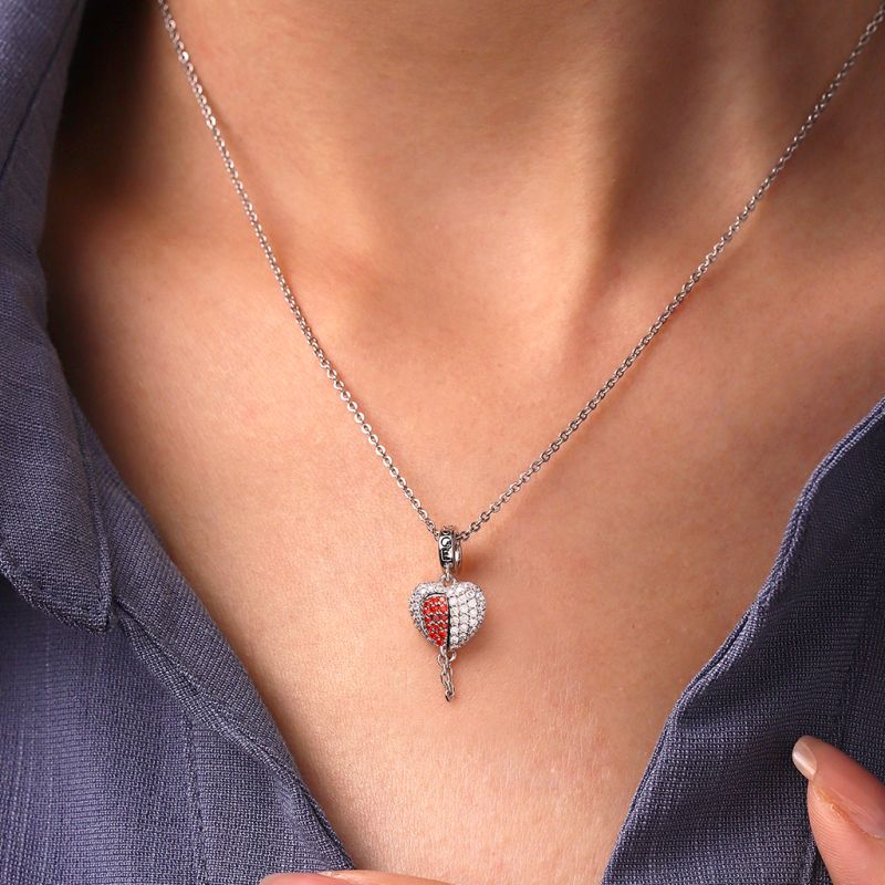 Valentines Day Broken Heart Pendant