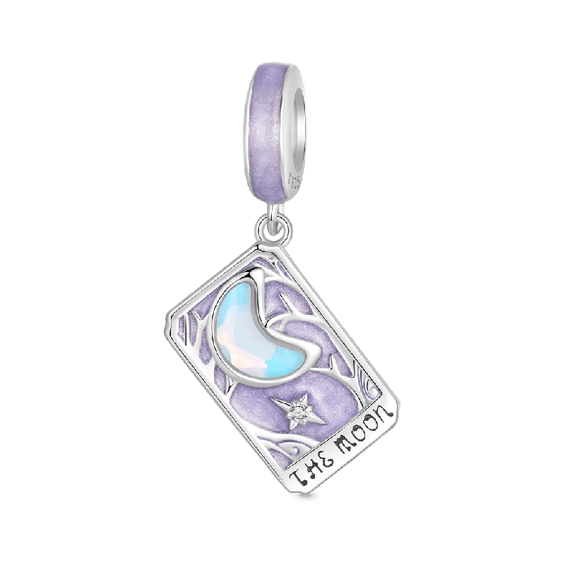 Purple Moon Tarot Card Pendant
