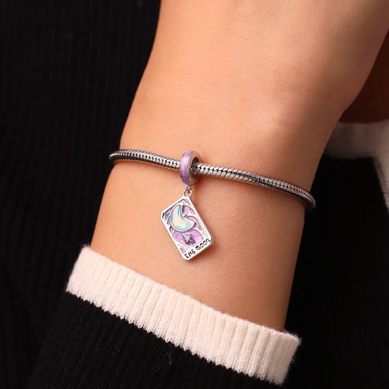 Purple Moon Tarot Card Pendant