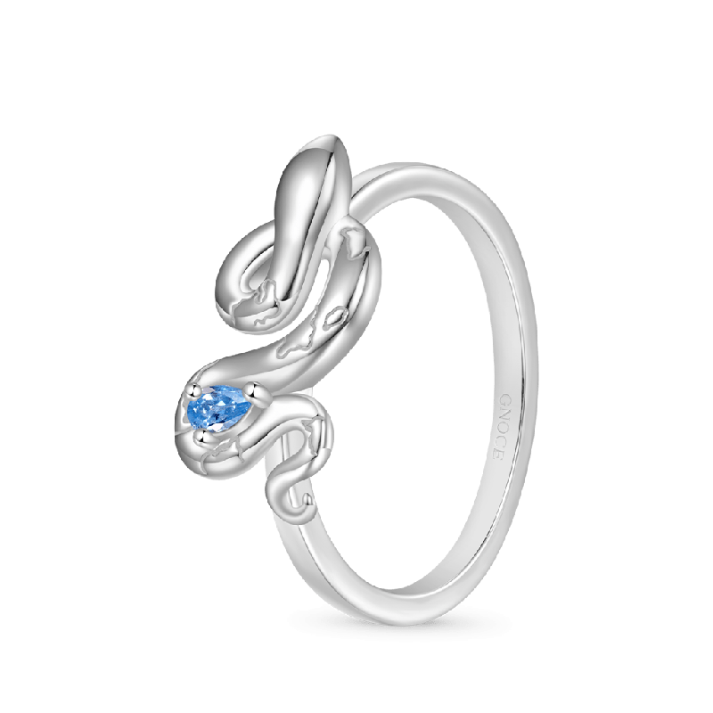 Zodiac Snake Birthstone Ring