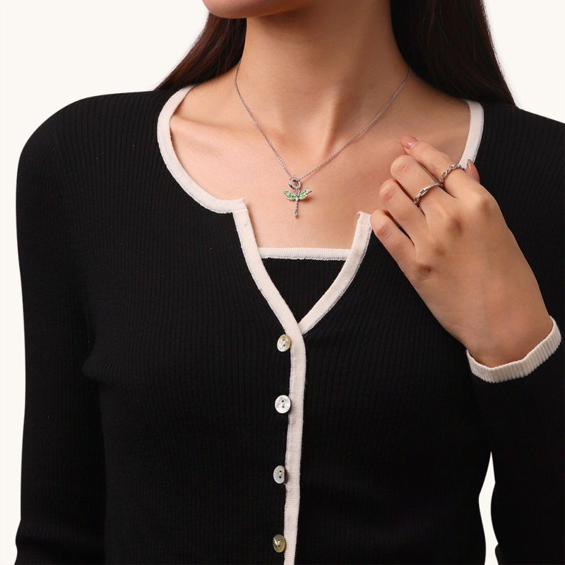 Green Dragonfly Pendant