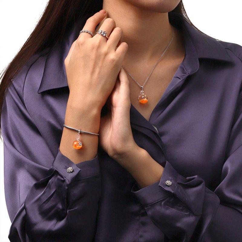 Glitter Engravable Paw Print Quicksand Pendant