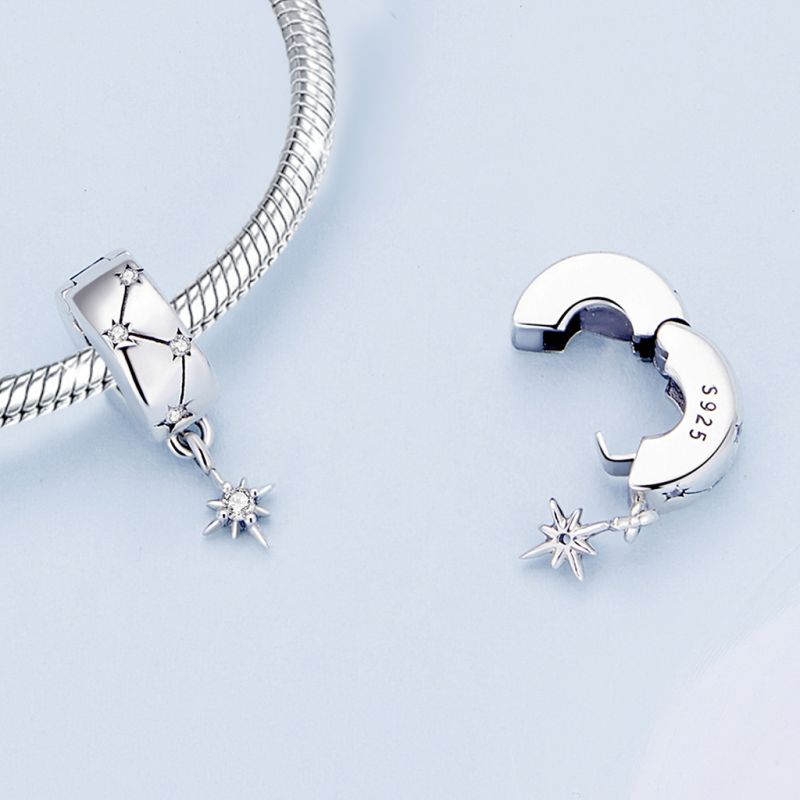 Starburst Round Clip Buckle Charm