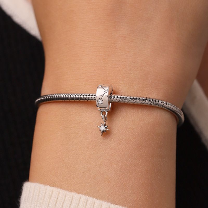 Starburst Round Clip Buckle Charm