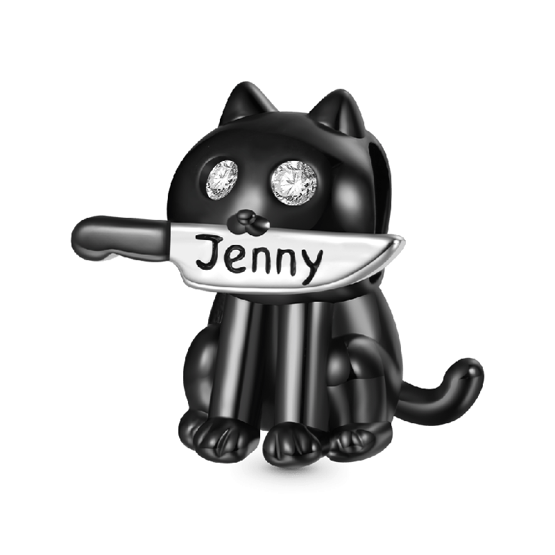 Black Cat Knife Pendant