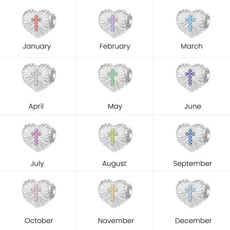 Cross Faith Over Fear Heart Charm