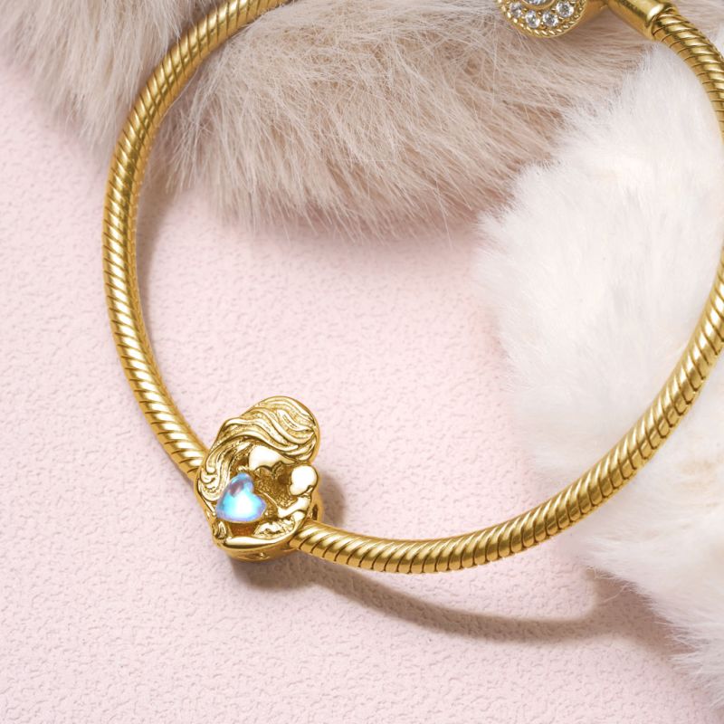 Mother & Child Moonstone Charm