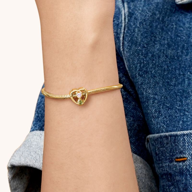 Gold Plated Infinite Love Couple Charm