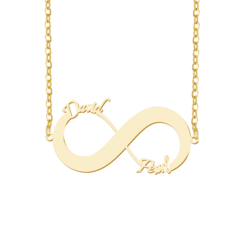 Couple Name Infinity Necklace