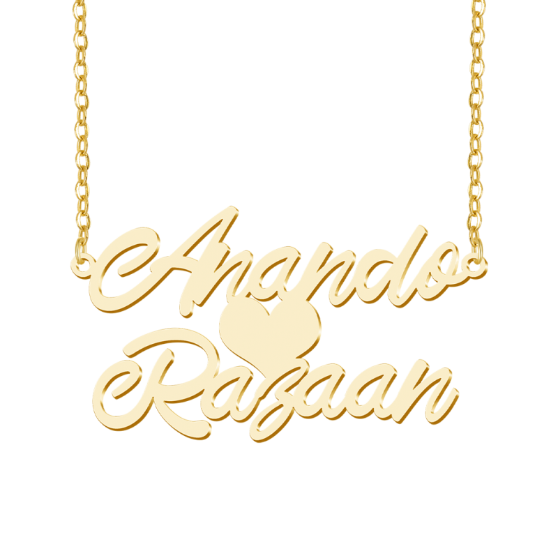 Double Couples Names Love Necklace