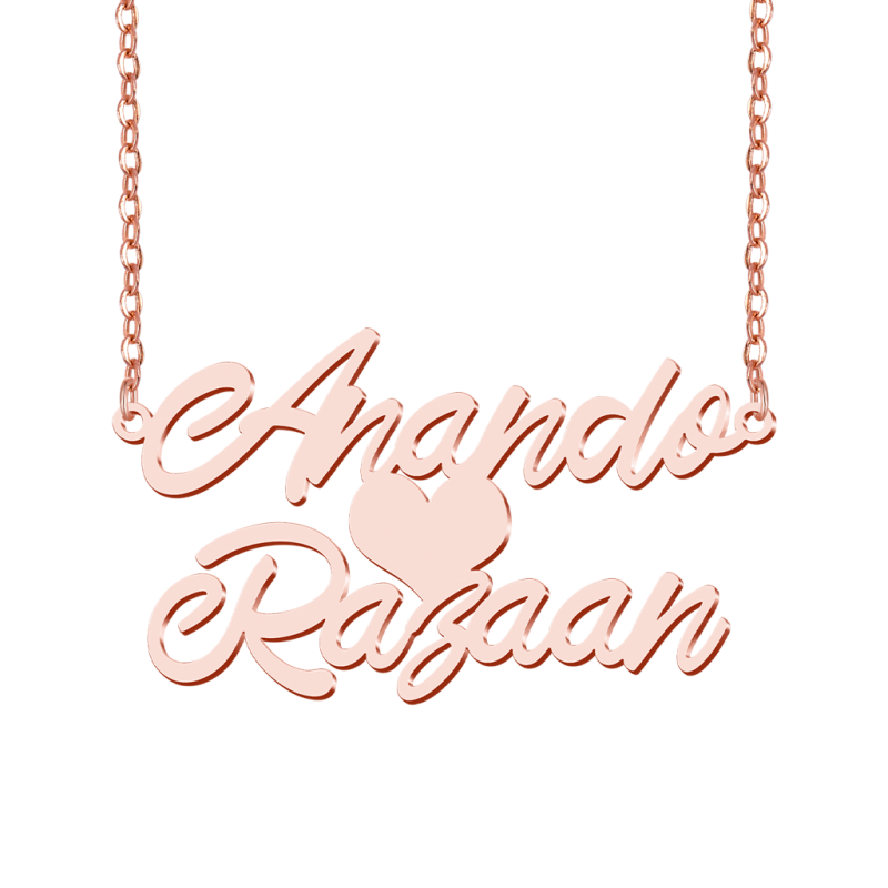 Double Couples Names Love Necklace