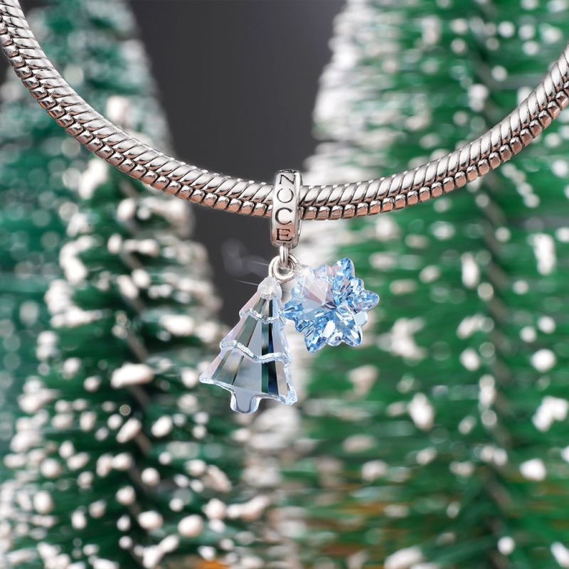 Christmas Tree & Snowflake Pendant