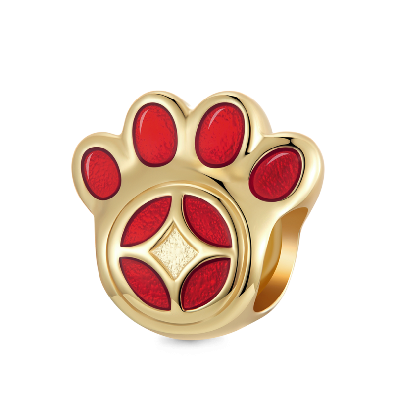 Fortune Paw Print Charm