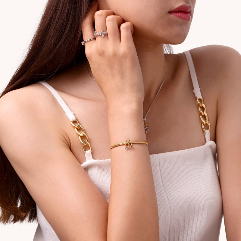 18k Gold Christmas Candle Lights Charm