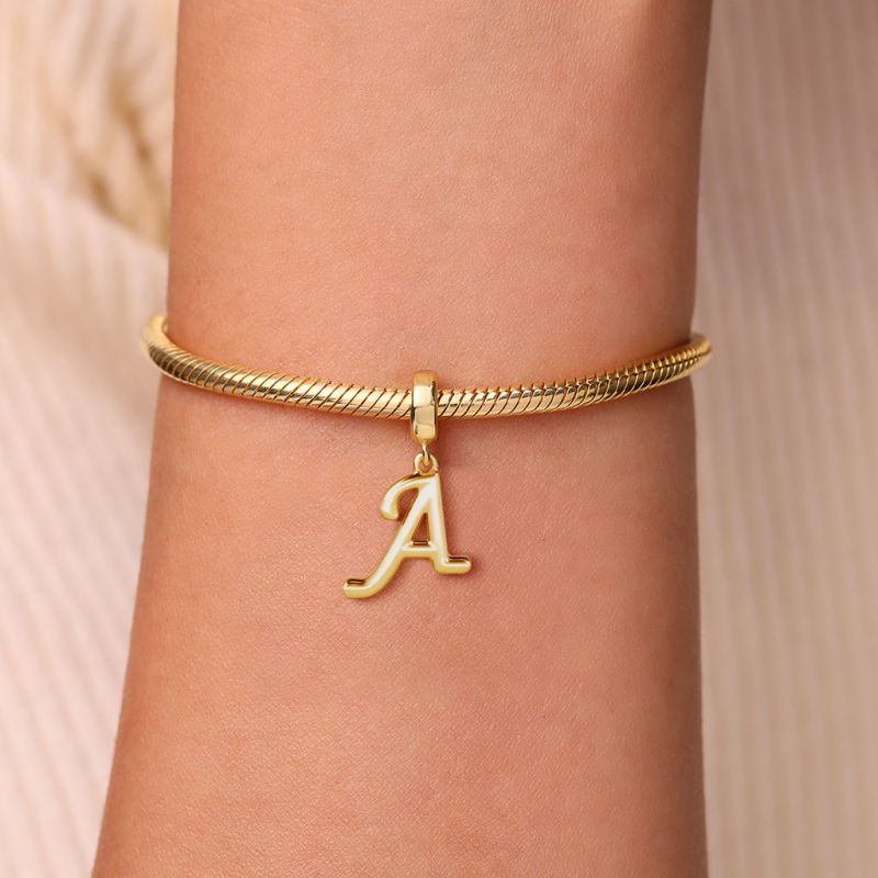 Gold Destined Letter Letter Charm