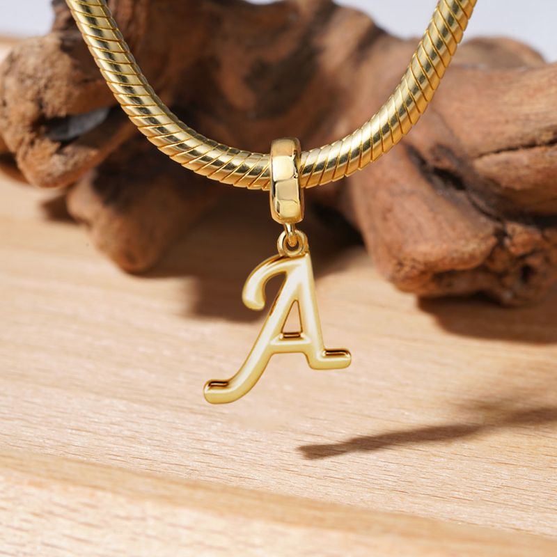 Gold Destined Letter Letter Charm