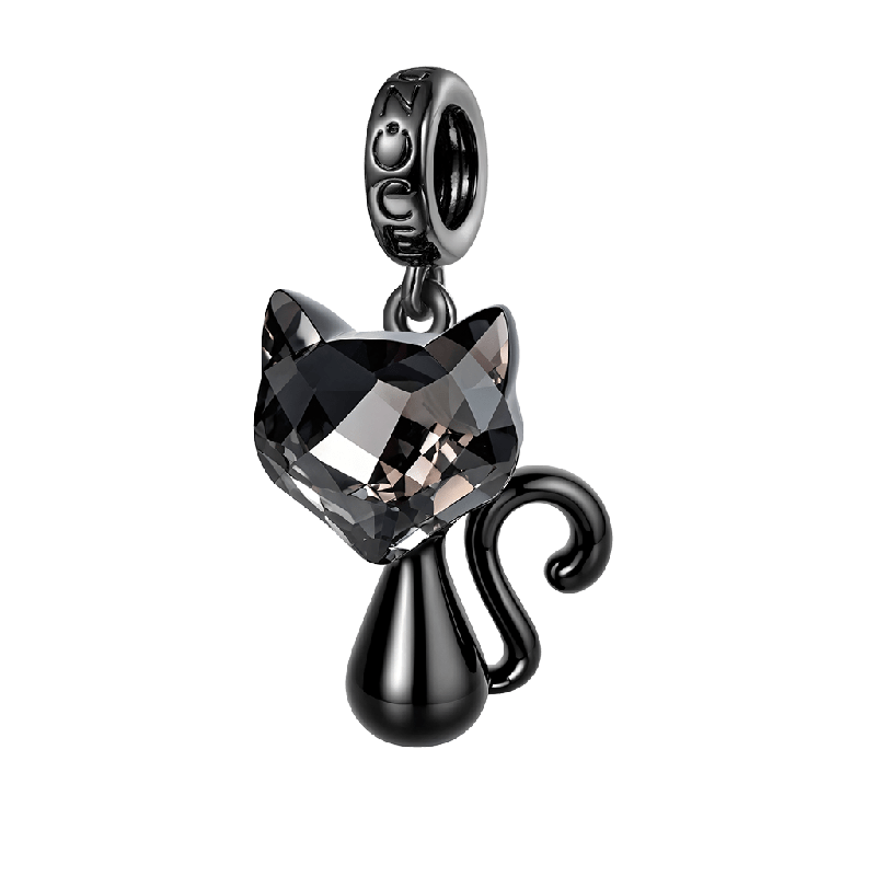 Crystal Black Cat Pendant