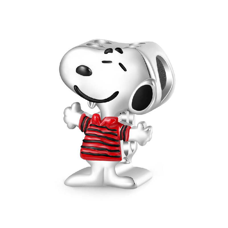 Peanuts Snoopy Striped Short-sleeve Charm