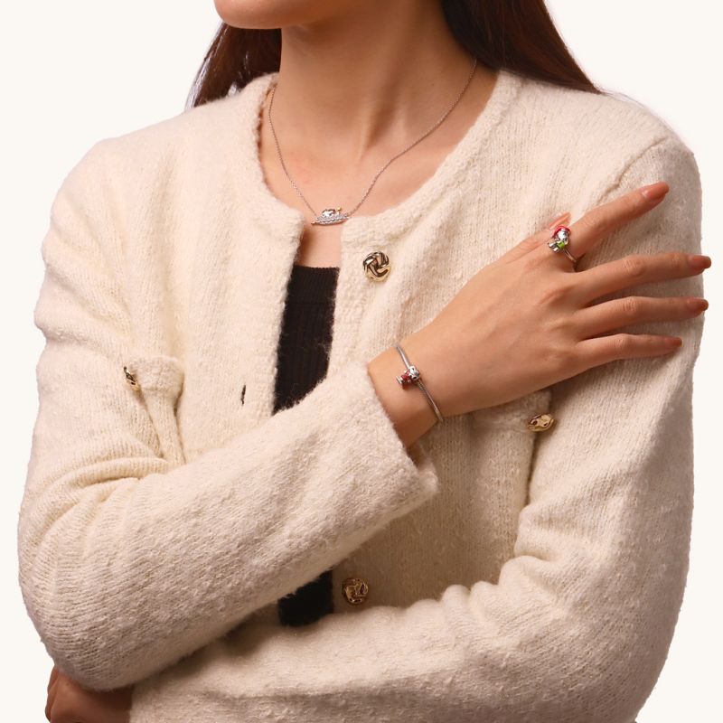 Peanuts Snoopy Striped Short-sleeve Charm