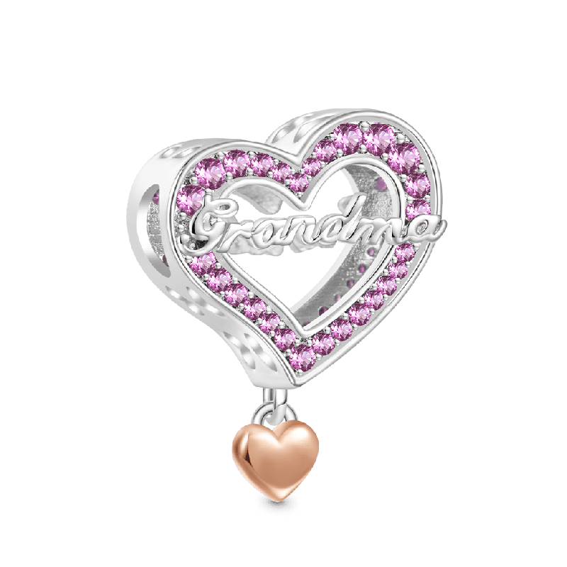 Family Members - Grandma Heart Charm
