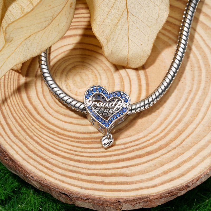 Family Members - Grandpa Heart Charm