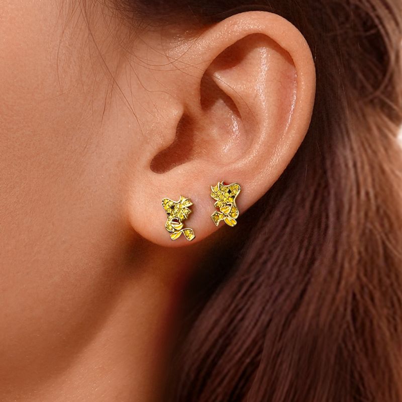 Flying Woodstock Diamond Stud Earrings