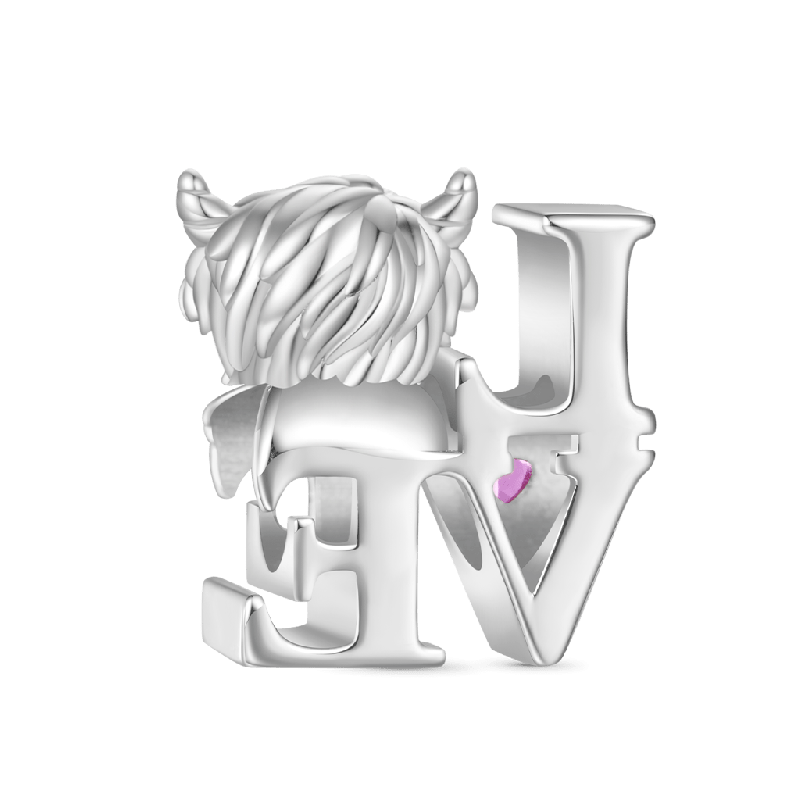 Highland Cow Love Charm