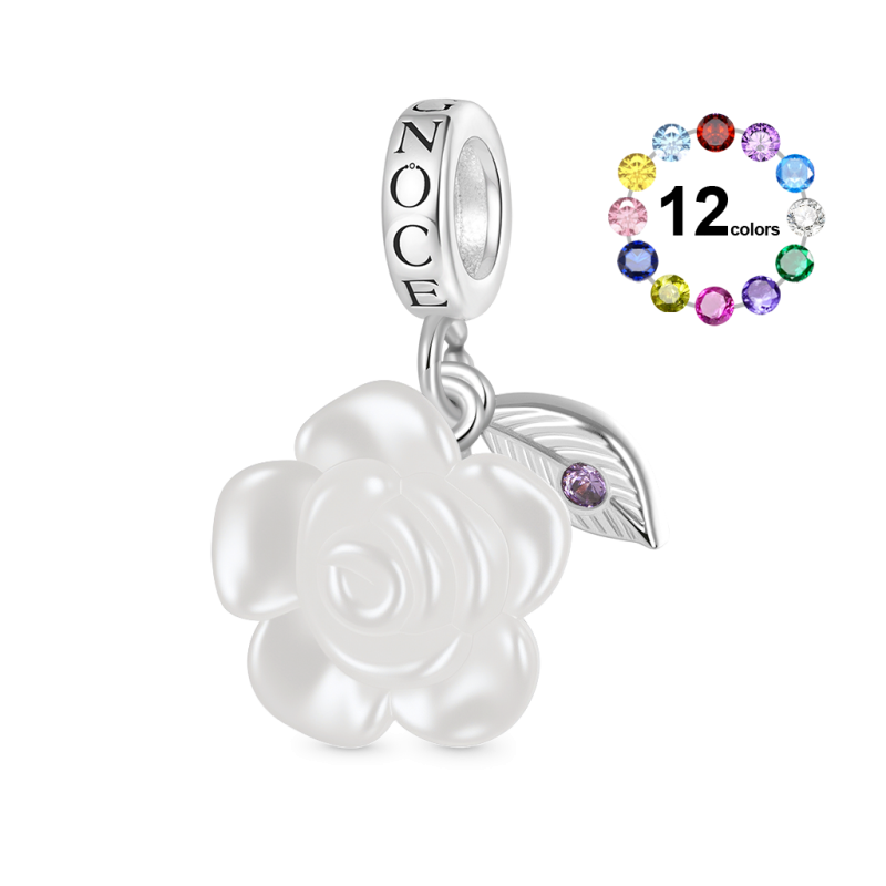 Pearl Rose Birthstone Pendant