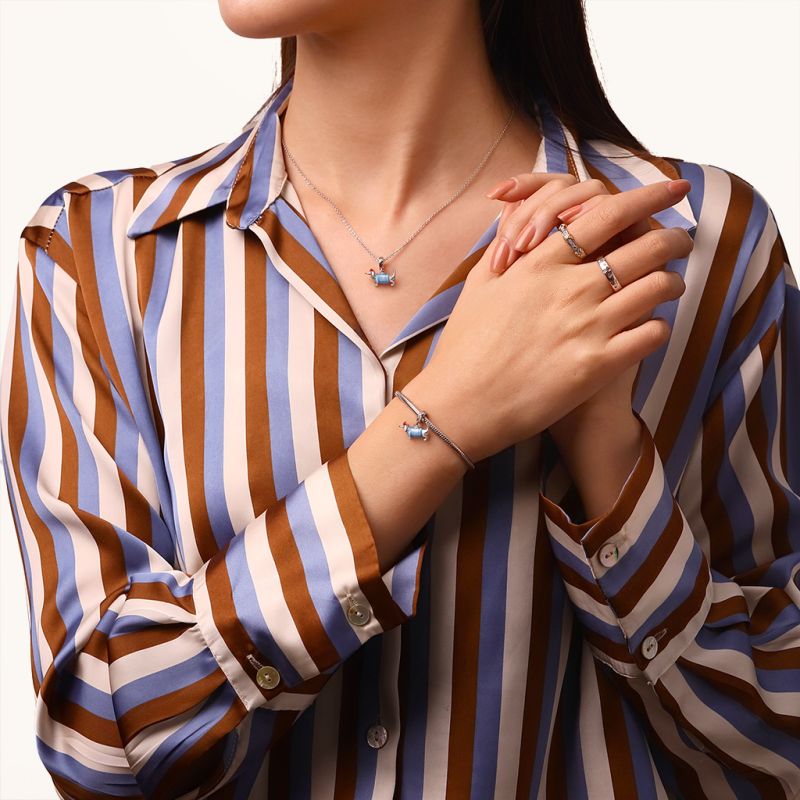 Blue Dachshund Pendant