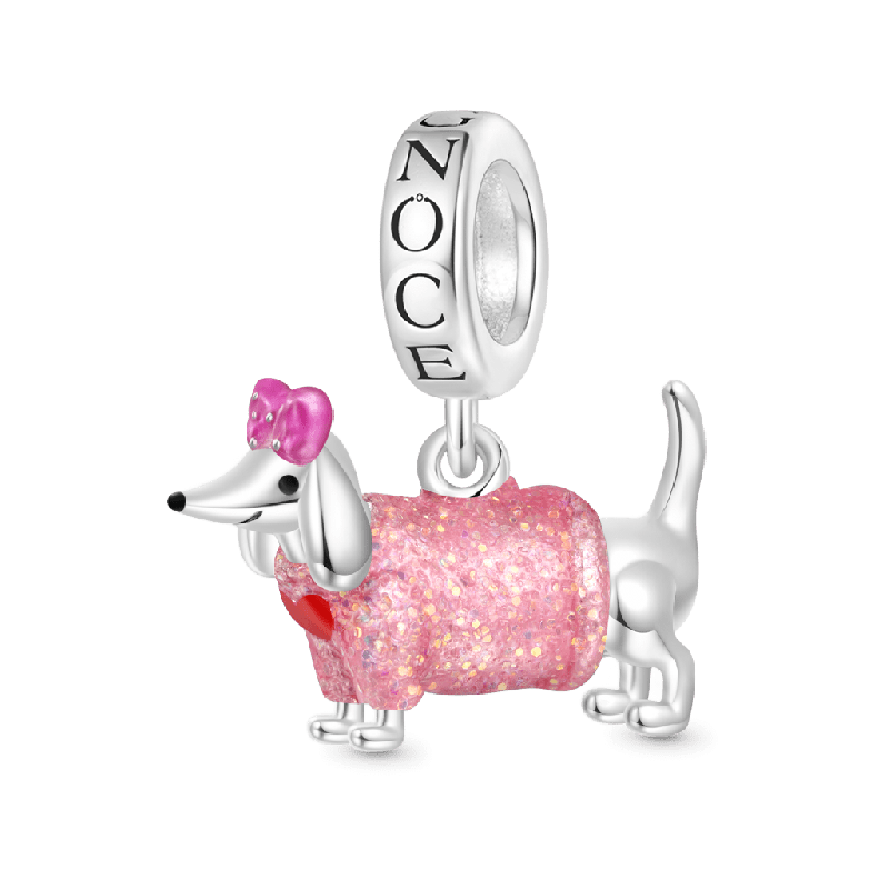 Pink Dachshund Pendant