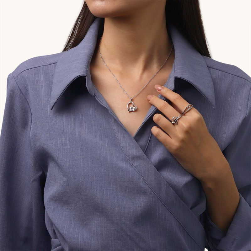 Highland Cow Heart Necklace