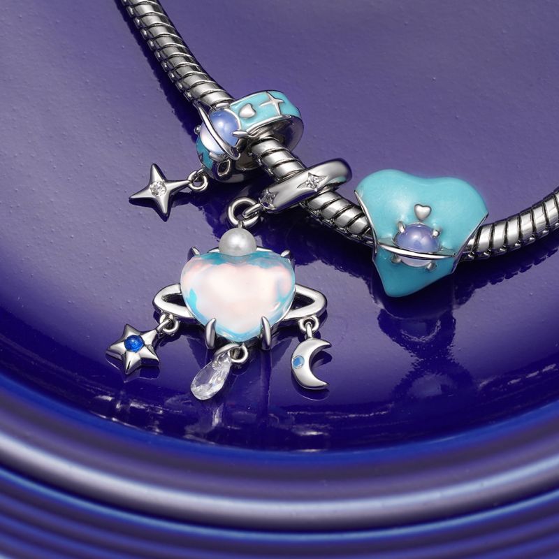 Heart Blue Planet Pendant