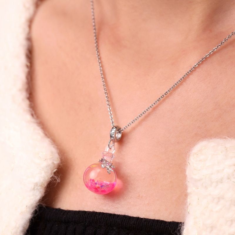 Sakura Quicksand Bottle Pendant