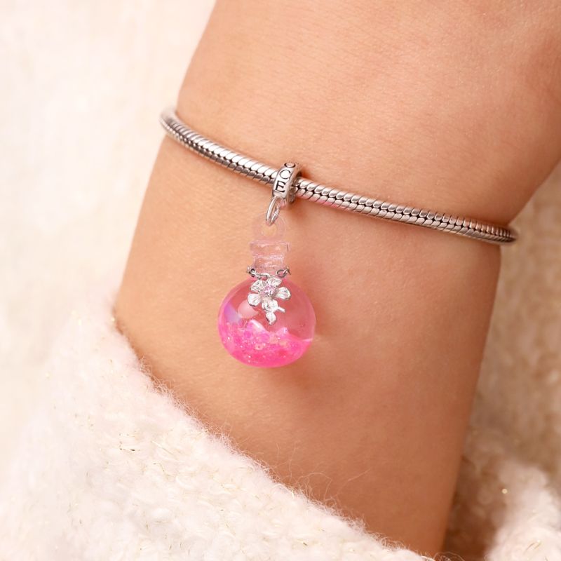 Sakura Quicksand Bottle Pendant