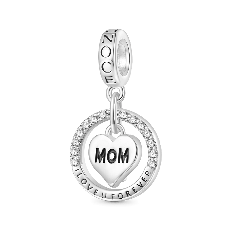 I Love U Forever Mom Heart Pendant